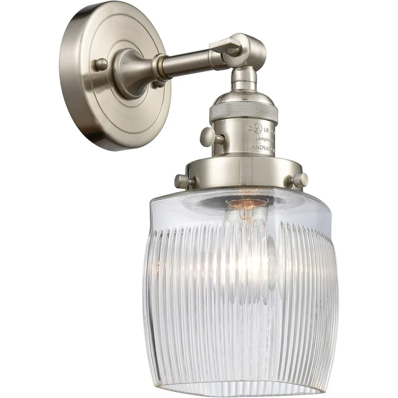 Franklin Restoration Colton LED 6 inch Brushed Satin Nickel Sconce Wall Light, Franklin Restoration