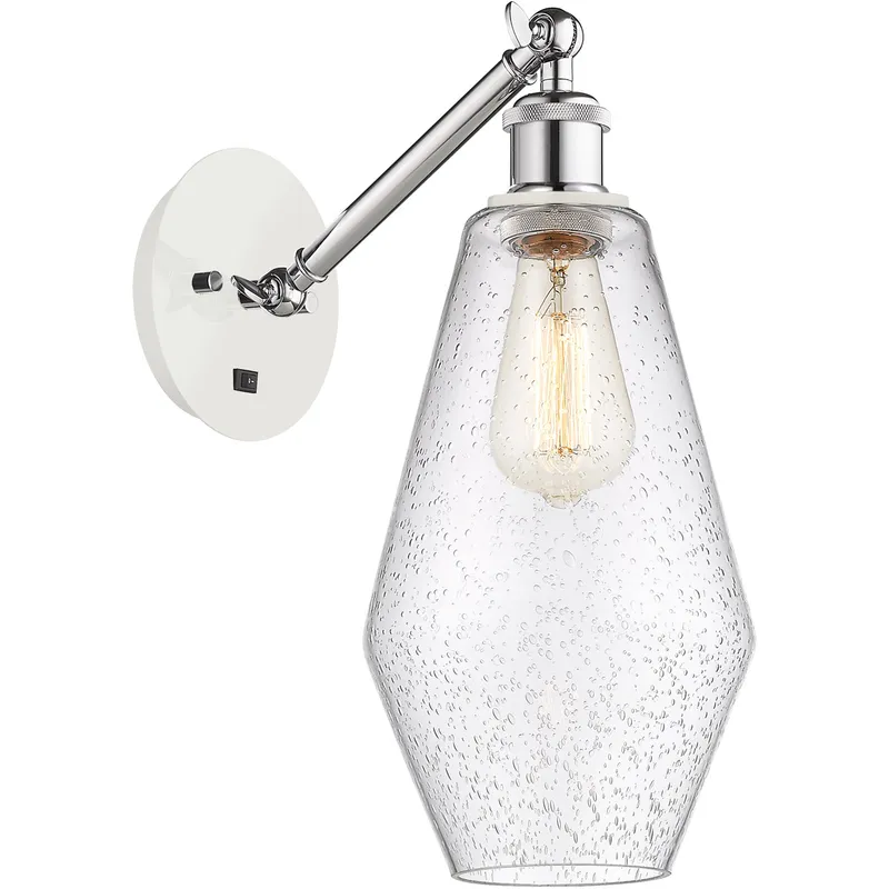 Ballston Cindyrella 1 Light 7 inch White and Polished Chrome Sconce Wall Light