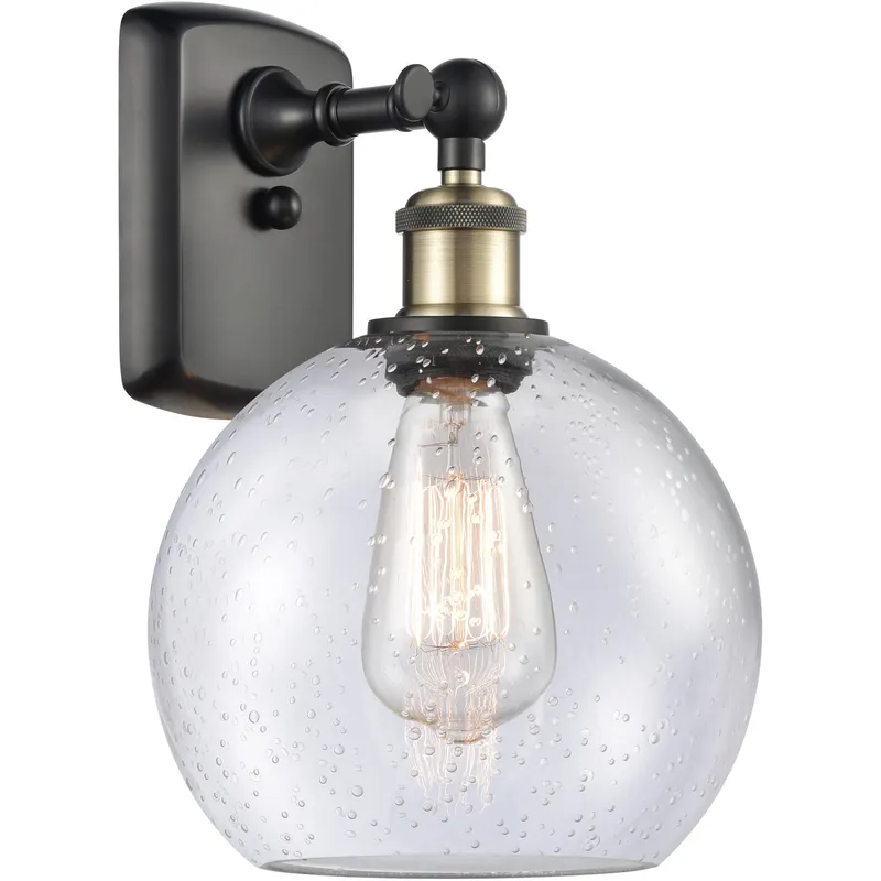Ballston Athens 1 Light 8 inch Black Antique Brass Sconce Wall Light