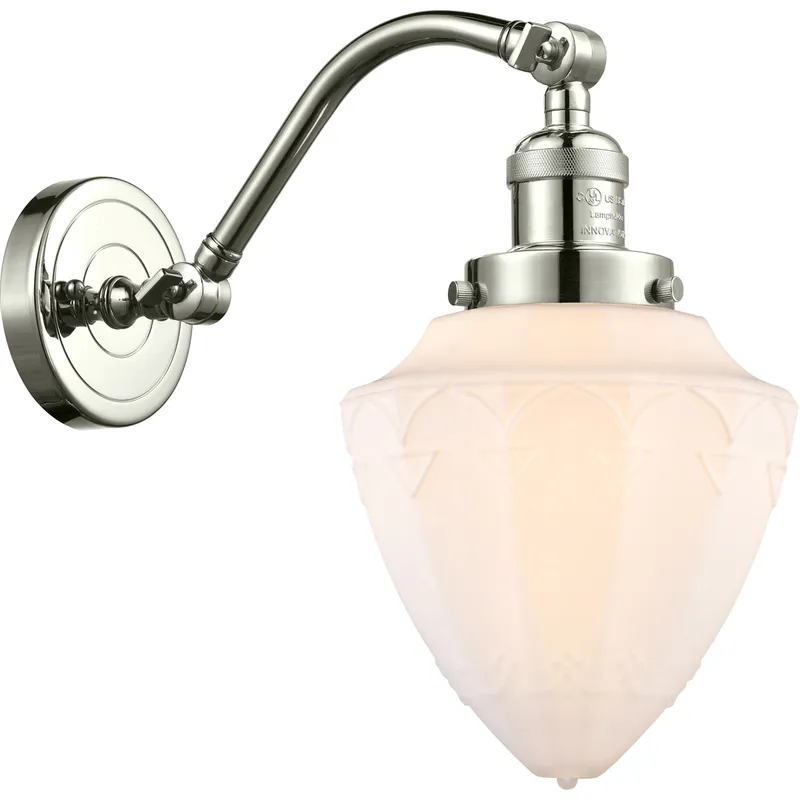 Franklin Restoration Bullet LED 7 inch Polished Nickel Sconce Wall Light