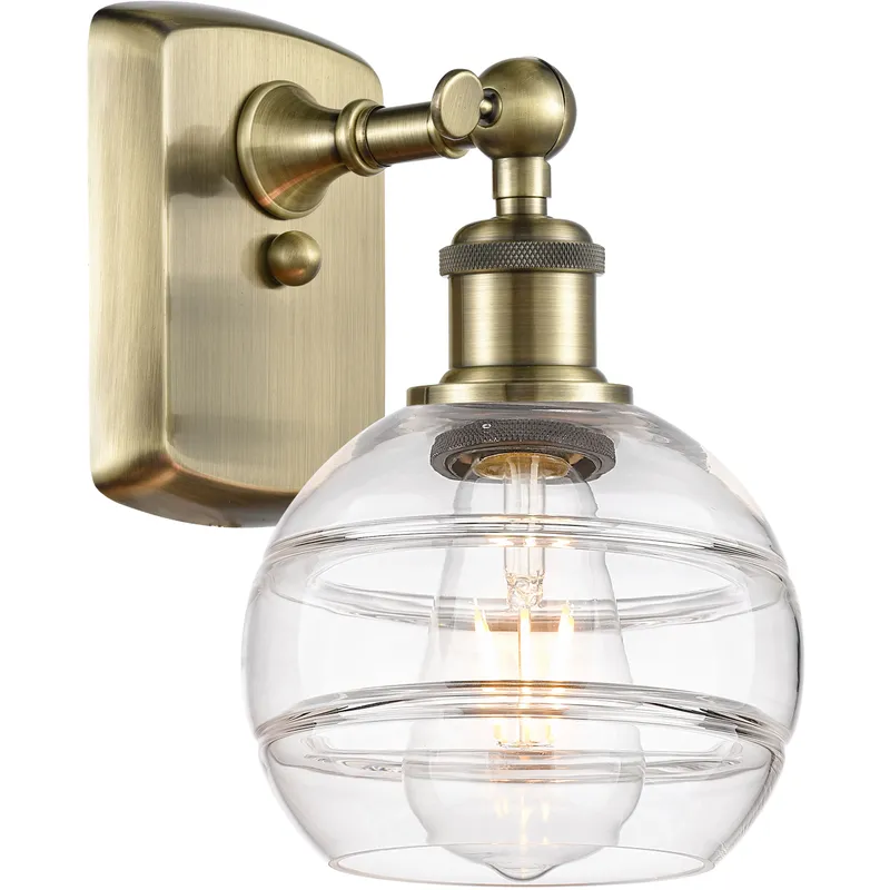 Ballston Rochester 1 Light 5.88 inch Antique Brass Sconce Wall Light