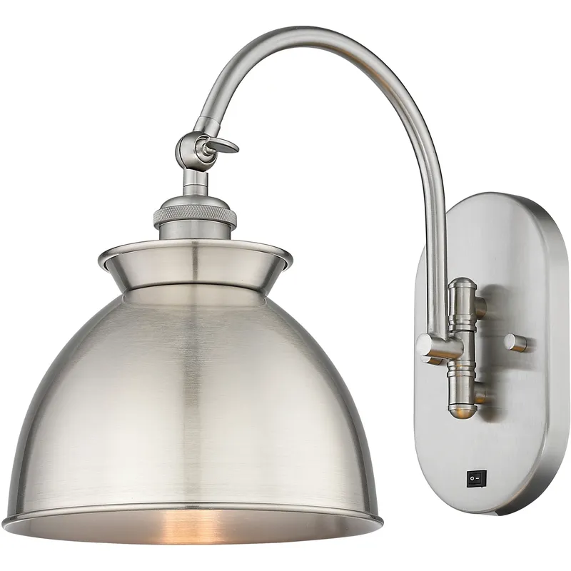 Adirondack 1 Light 8.13 inch Brushed Satin Nickel Sconce Wall Light