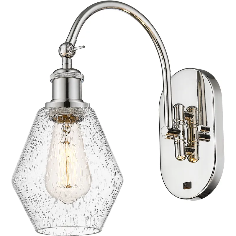 Ballston Cindyrella LED 6 inch Polished Nickel Sconce Wall Light in Seedy Glass