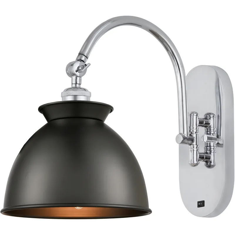 Ballston Adirondack 1 Light 8 inch Polished Chrome Sconce Wall Light