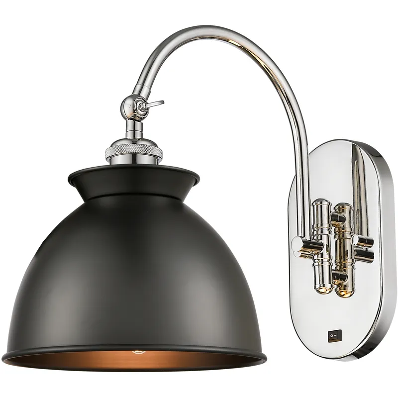 Ballston Adirondack 1 Light 8 inch Polished Nickel Sconce Wall Light