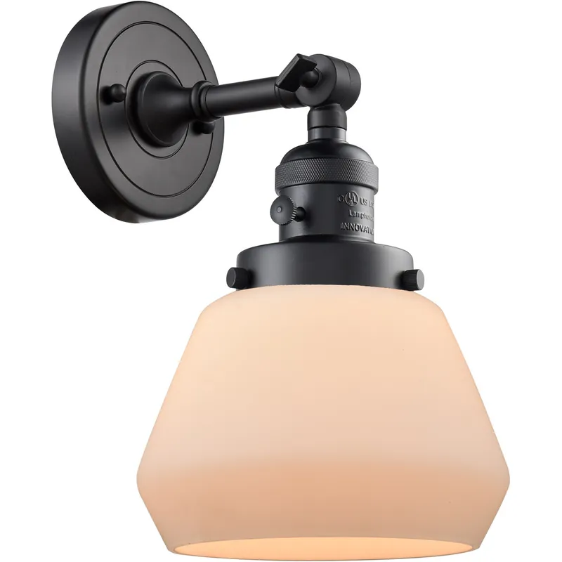 Franklin Restoration Fulton LED 7 inch Matte Black Sconce Wall Light, Franklin Restoration