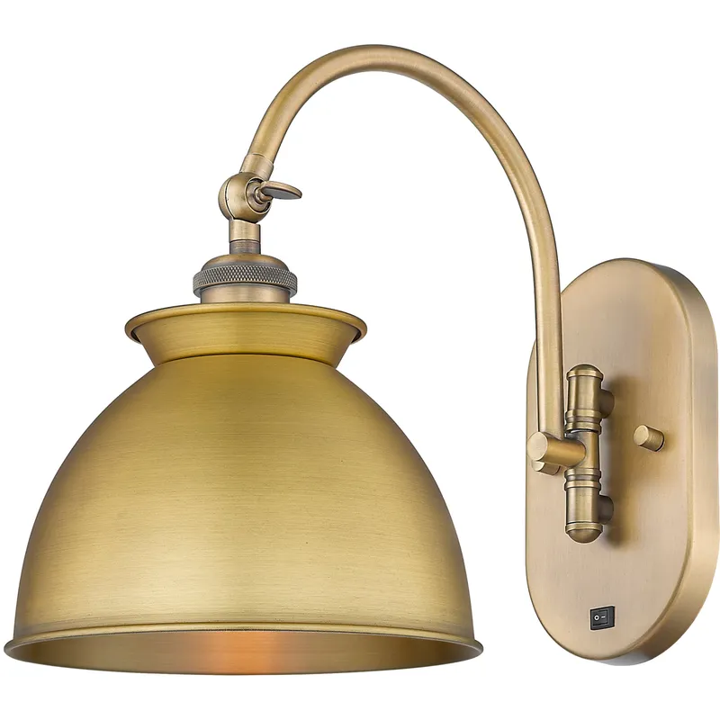 Adirondack 1 Light 8.13 inch Brushed Brass Sconce Wall Light