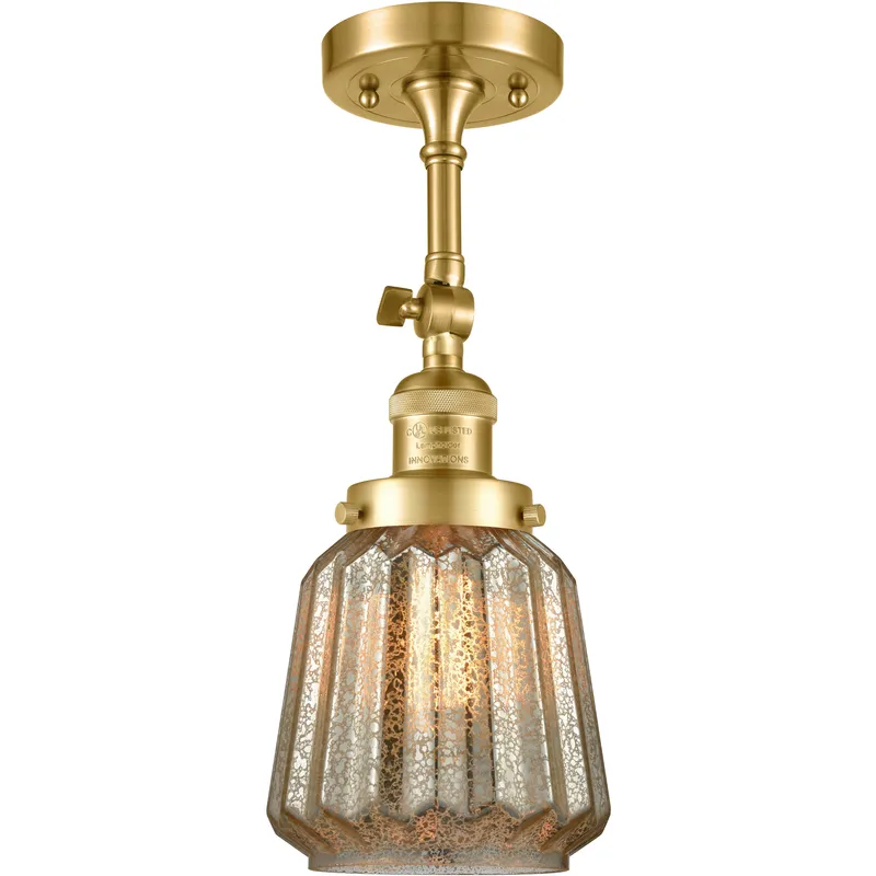 Franklin Restoration Chatham 1 Light 6 inch Satin Gold Sconce Wall Light in Mercury Glass, Franklin Restoration