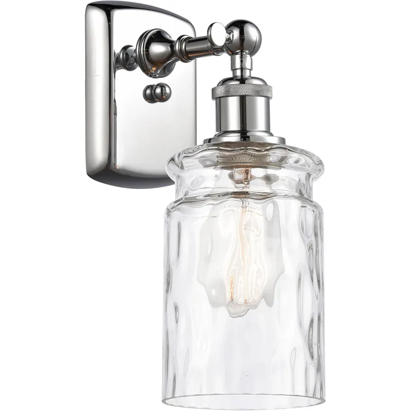 Ballston Candor 1 Light 5 inch Polished Chrome Sconce Wall Light in Clear Waterglass, Ballston