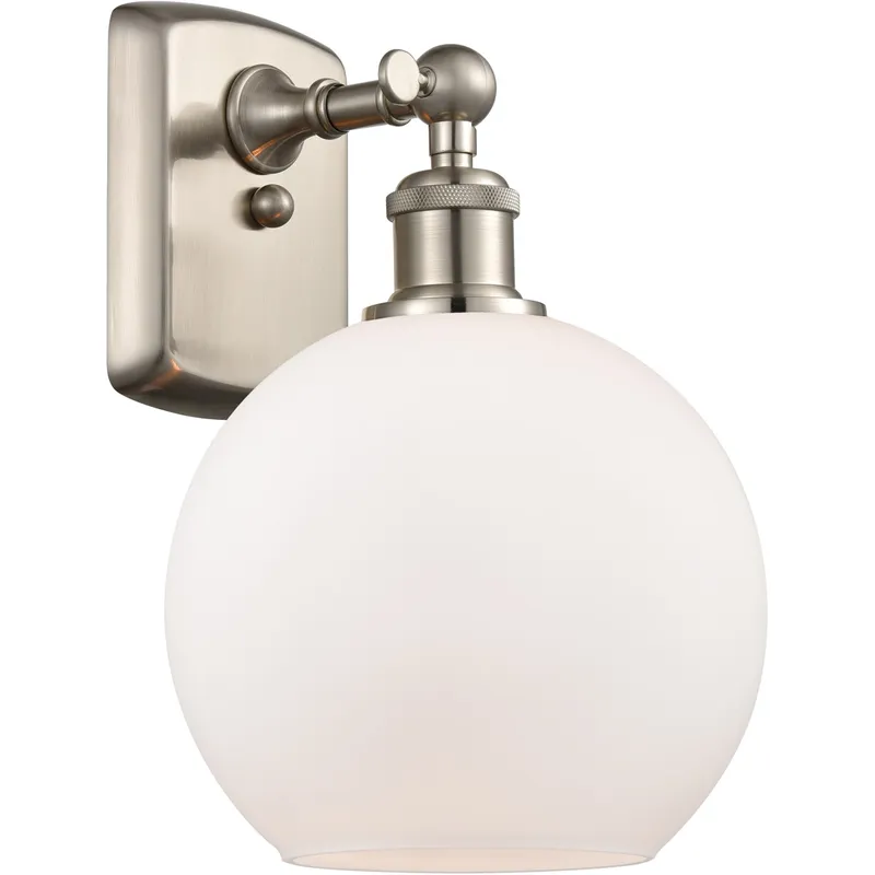 Ballston Athens 1 Light 8 inch Brushed Satin Nickel Sconce Wall Light