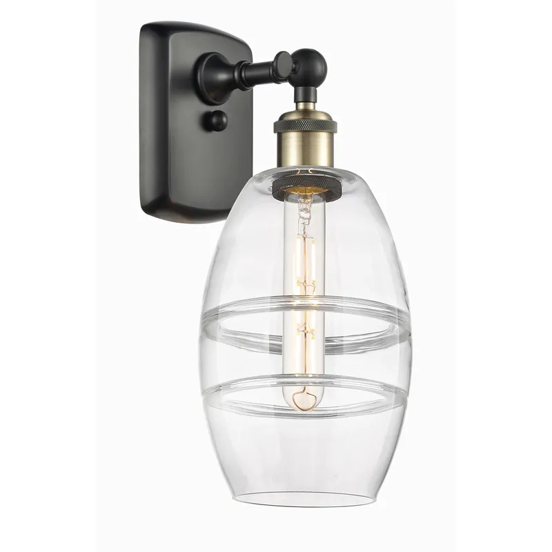 Ballston Vaz 1 Light 5.88 inch Black Antique Brass Sconce Wall Light