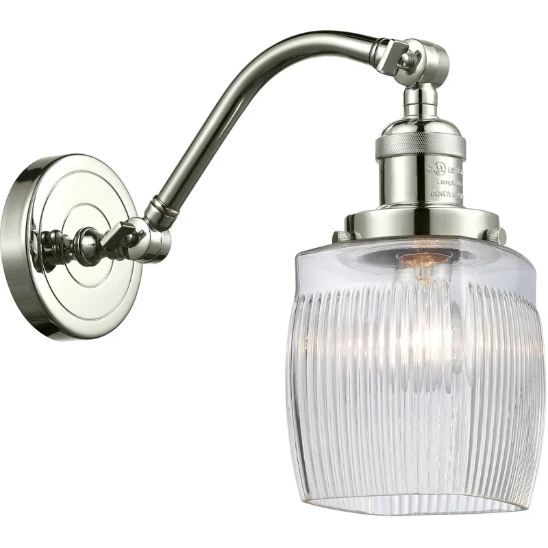 Franklin Restoration Colton 1 Light 6 inch Polished Nickel Sconce Wall Light, Franklin Restoration