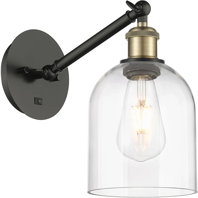 Ballston Bella 1 Light 5.5 inch Black Antique Brass Sconce Wall Light