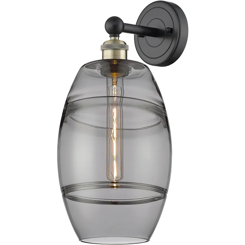 Edison Vaz 1 Light 8 inch Black Antique Brass Sconce Wall Light