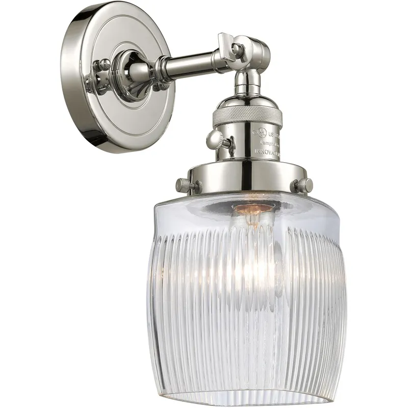 Franklin Restoration Colton 1 Light 6 inch Polished Nickel Sconce Wall Light, Franklin Restoration