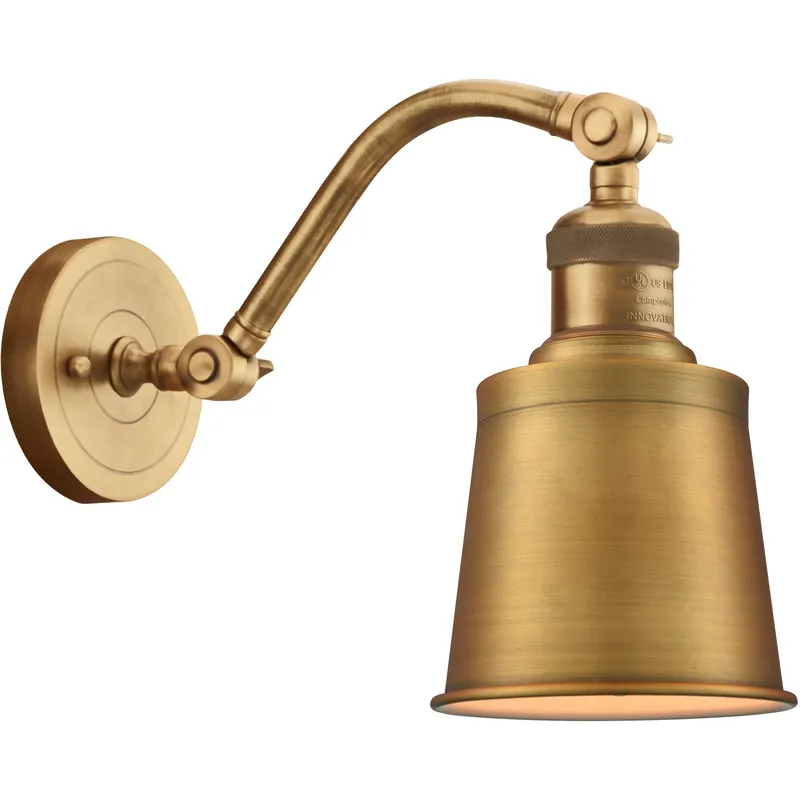 Franklin Restoration Addison LED 5 inch Brushed Brass Sconce Wall Light, Franklin Restoration