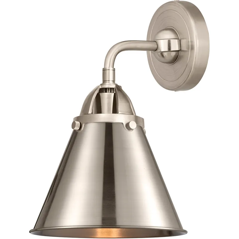 Nouveau 2 Appalachian 1 Light 8 inch Brushed Satin Nickel Sconce Wall Light in Matte Black