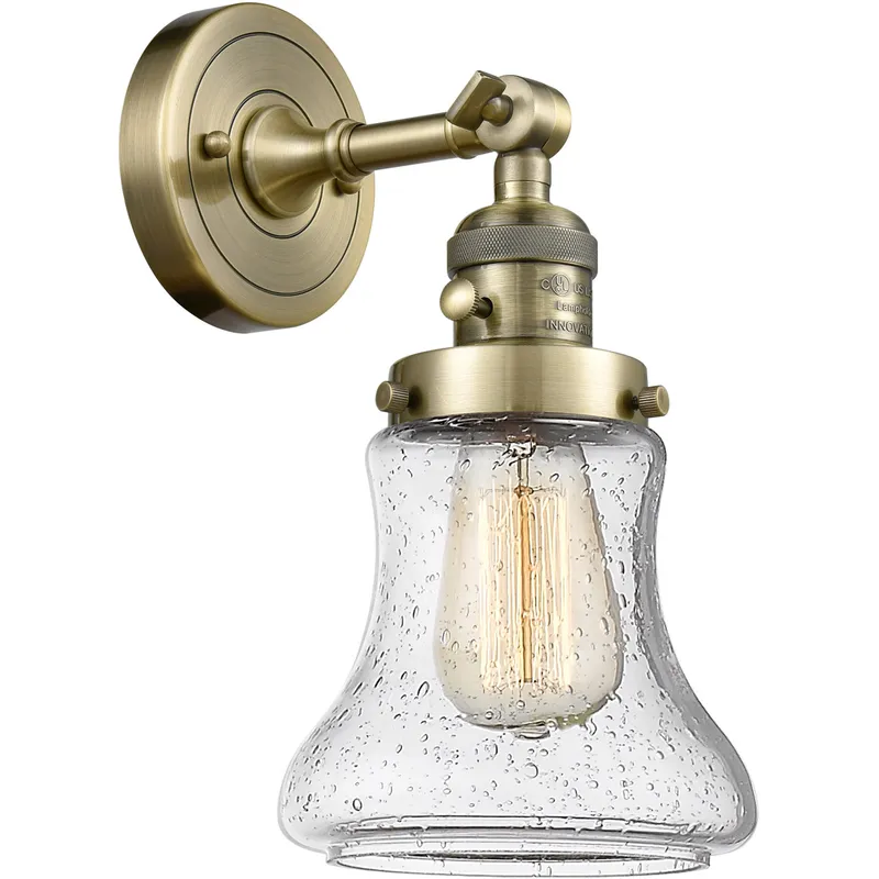 Franklin Restoration Bellmont LED 7 inch Antique Brass Sconce Wall Light, Franklin Restoration