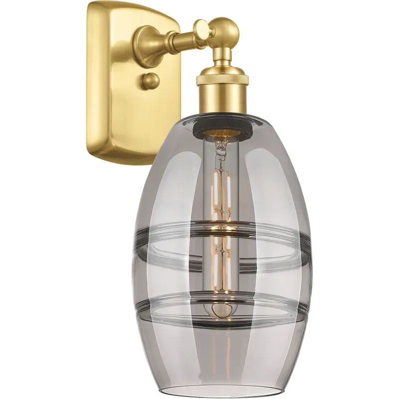Ballston Vaz 1 Light 5.88 inch Satin Gold Sconce Wall Light