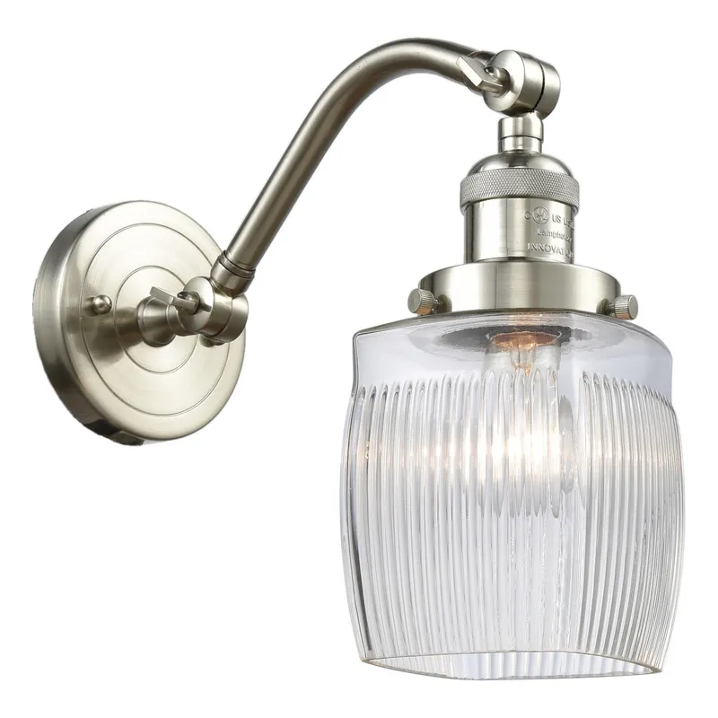 Franklin Restoration Colton 1 Light 6 inch Brushed Satin Nickel Sconce Wall Light, Franklin Restoration