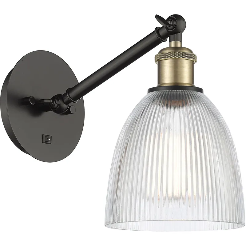 Ballston Castile LED 6 inch Black Antique Brass Sconce Wall Light