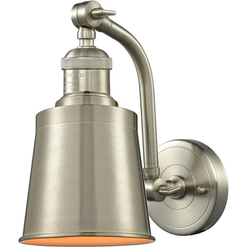Franklin Restoration Addison LED 5 inch Brushed Satin Nickel Sconce Wall Light, Franklin Restoration