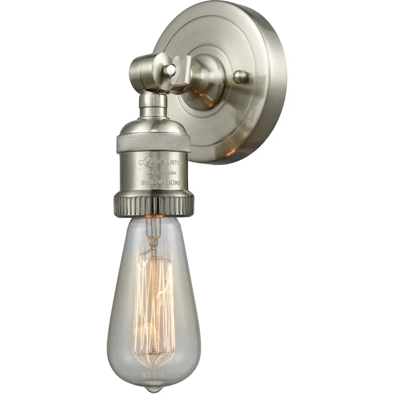 Franklin Restoration Bare Bulb 1 Light 5 inch Brushed Satin Nickel ADA Sconce Wall Light, Franklin Restoration