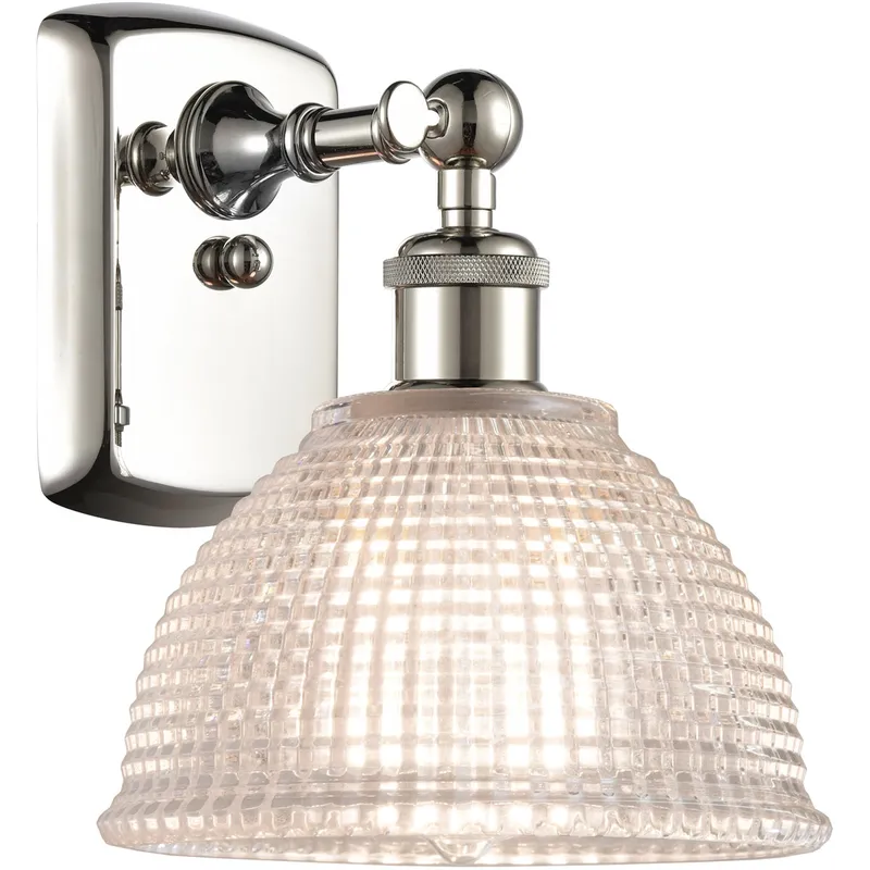 Ballston Arietta 1 Light 8 inch Polished Nickel Sconce Wall Light, Ballston