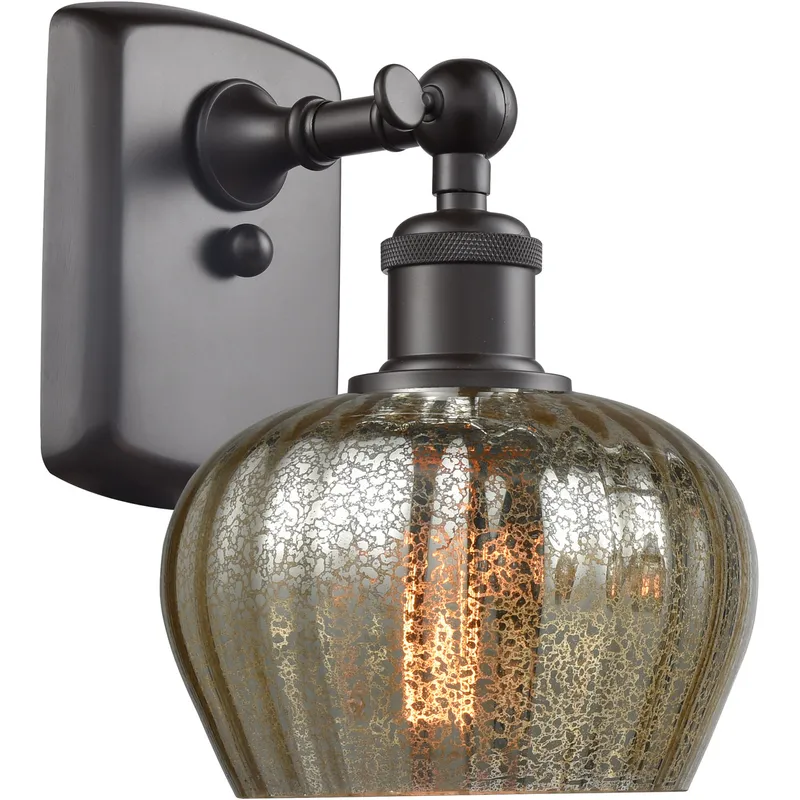 Ballston Fenton LED 7 inch Oil Rubbed Bronze Sconce Wall Light in Mercury Glass, Ballston