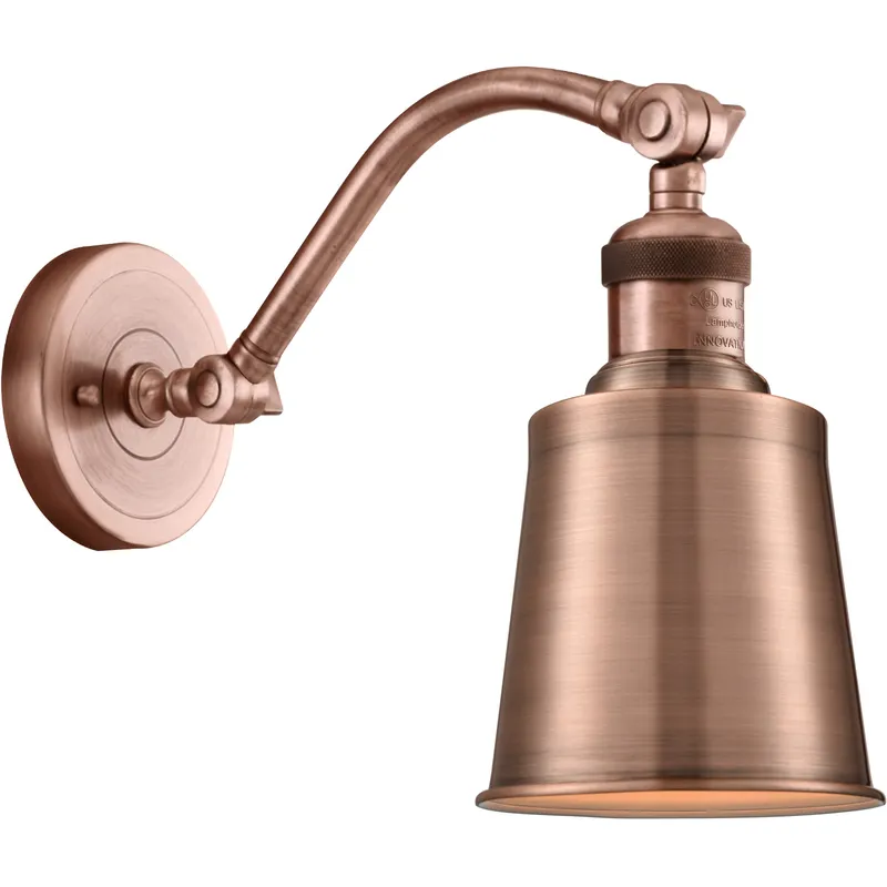 Franklin Restoration Addison LED 5 inch Antique Copper Sconce Wall Light, Franklin Restoration
