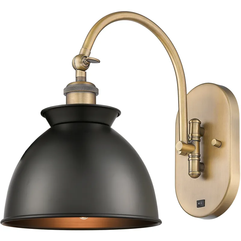 Ballston Adirondack 1 Light 8 inch Brushed Brass Sconce Wall Light