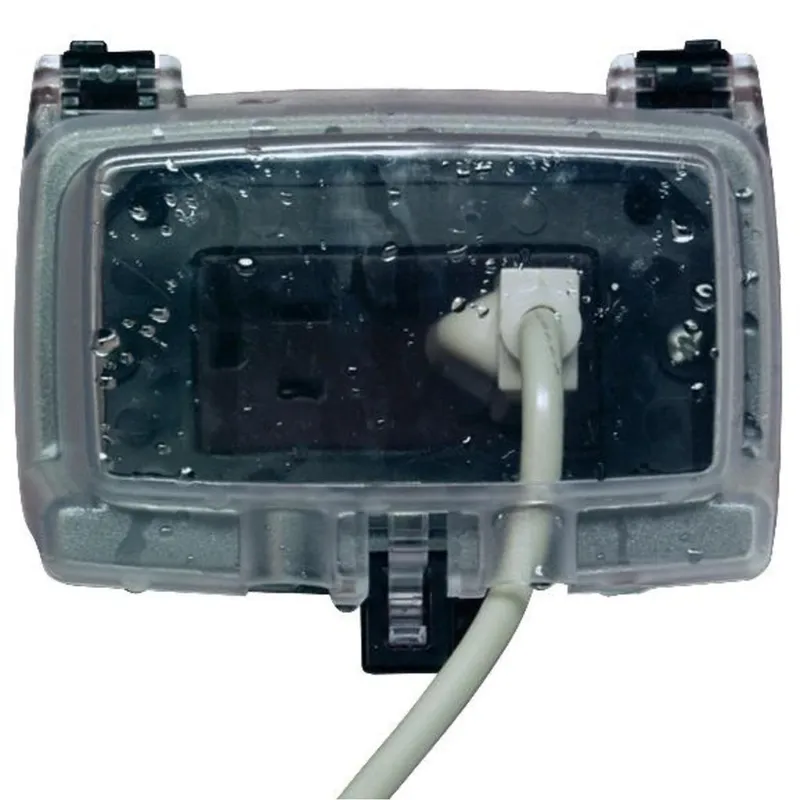 Weatherproof In-Use Cover, 1 Gang, Multiple Insert Type, 2-1/4" Deep, Horizontal Mount