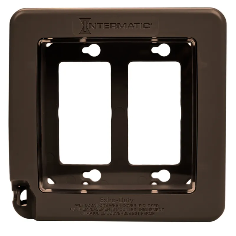Weatherproof In-Use Cover, 2 Gang, Multiple Insert Type, 1-1/2" Deep, Non-Metallic