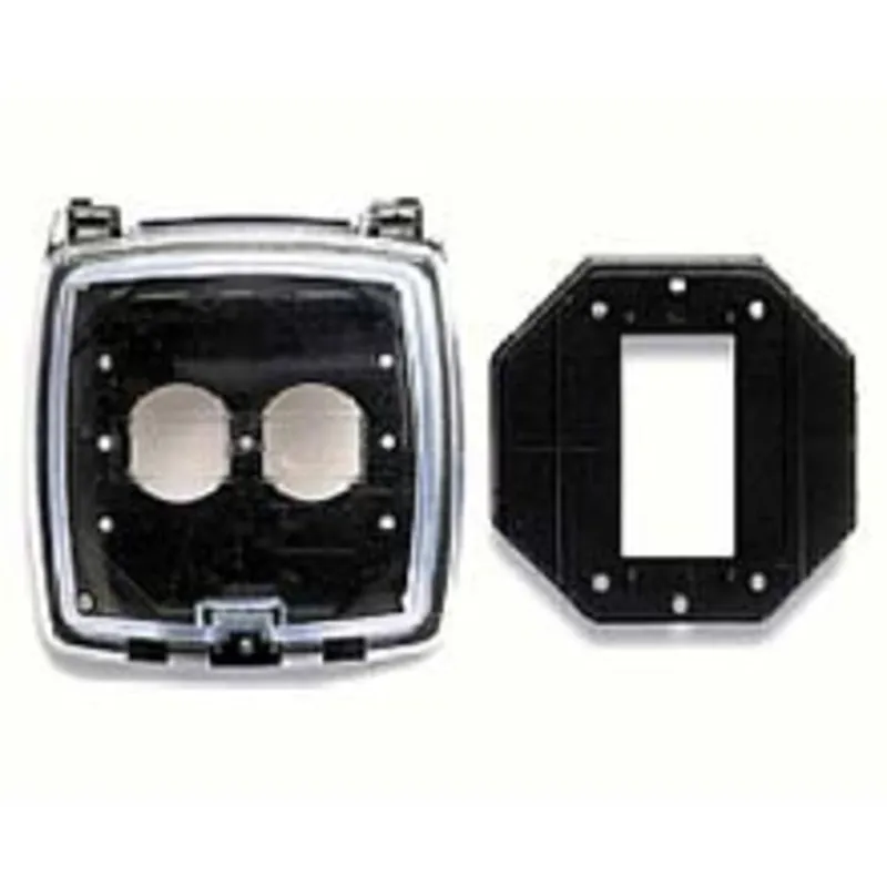 Weatherproof In-Use Cover, 2 Gang, Duplex/GFCI Type, 2-1/4" Deep, Vertical Mount