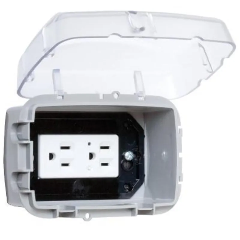 Weatherproof In-Use Cover, 1 Gang, Multiple Insert Type, 2-3/4" Deep, Non-Metallic