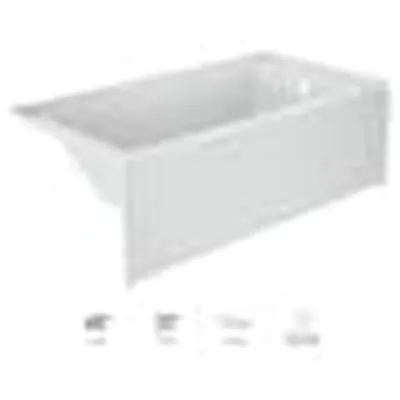 Jacuzzi TR60-3219JFR-AW Rectangle 6032 Skirted Soaking RH White