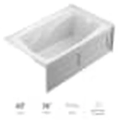 Jacuzzi R105959 Cetra 6036 Skirted Bath Right Hand White