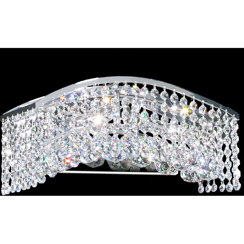Fashionable Broadway 6 Light Silver Vanity Bar Wall Light