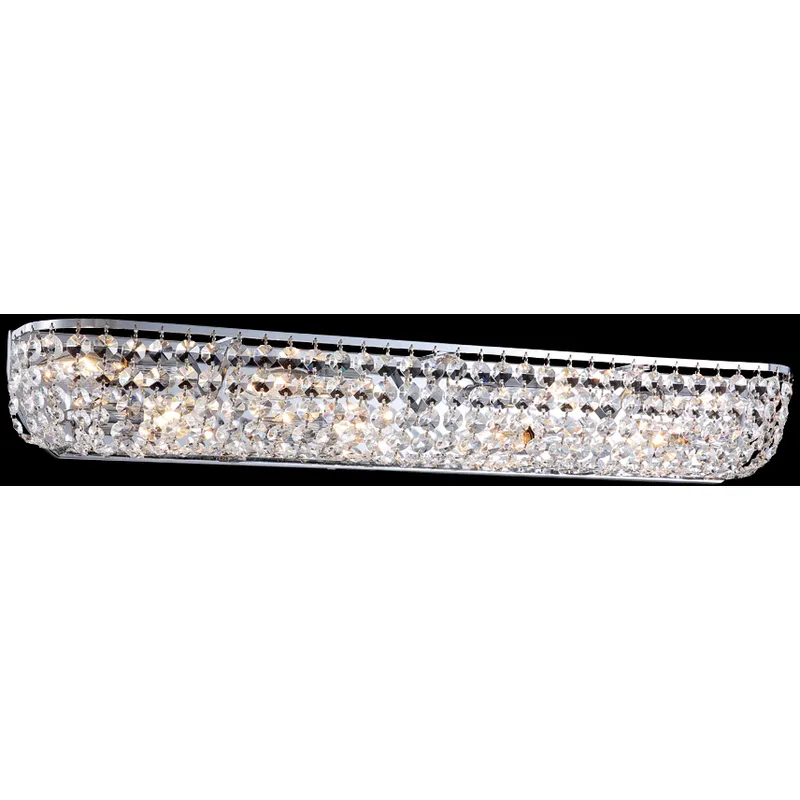 Zoe 8 Light 33 inch Silver Vanity Light Wall Light