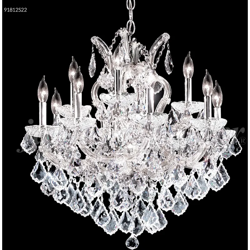 Maria Theresa Grand 12 Light 26 inch Silver Chandelier Ceiling Light, Grand