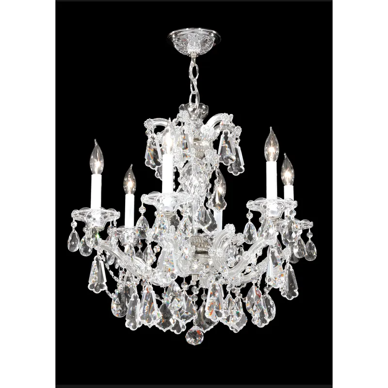 Maria Theresa Royal 6 Light Gold Lustre Chandelier Ceiling Light
