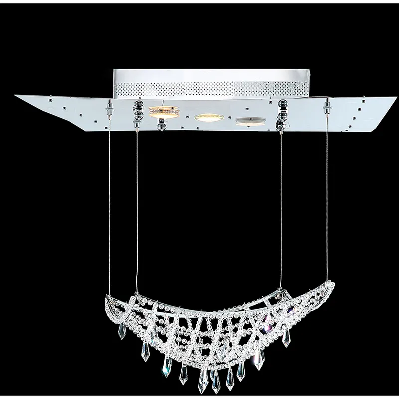 Contemporary 3 Light 22 inch Silver Chandelier Ceiling Light
