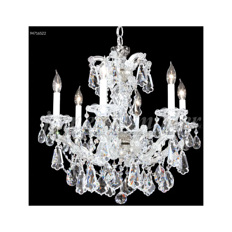 Maria Theresa Royal 6 Light 23 inch Gold Lustre Chandelier Ceiling Light, Royal