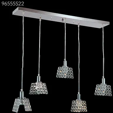 Butterfly 5 Light 6 inch Silver Chandelier Ceiling Light