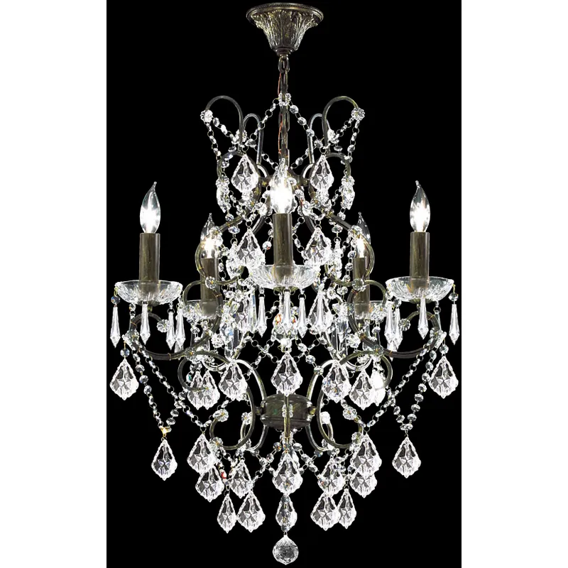 Charleston 5 Light Bronze Chandelier Ceiling Light