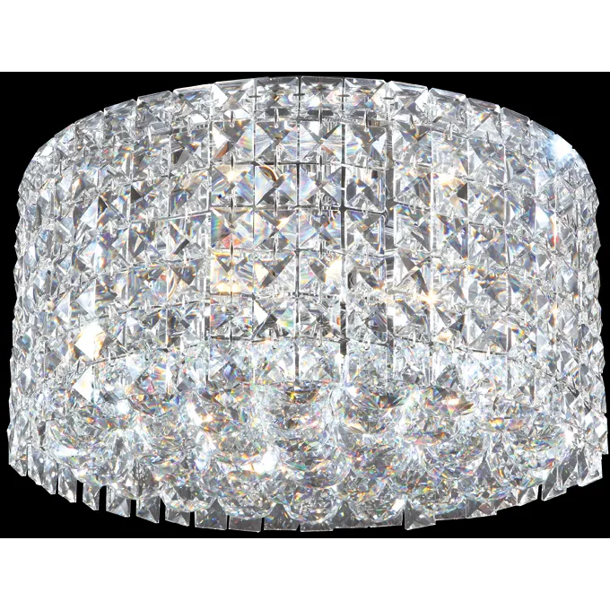 Contemporary 3 Light 14 inch Silver Flush Mount Ceiling Light