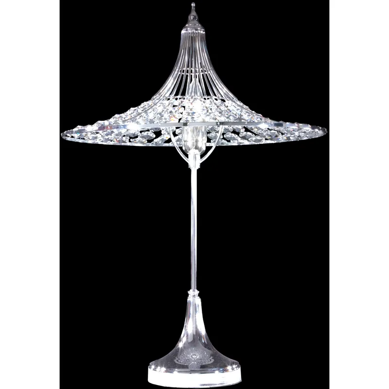Contemporary 24 inch 60 watt Silver Table Lamp Portable Light