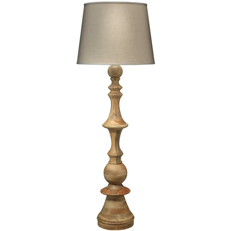 Budapest 72 inch 150 watt Natural Wood Floor Lamp Portable Light