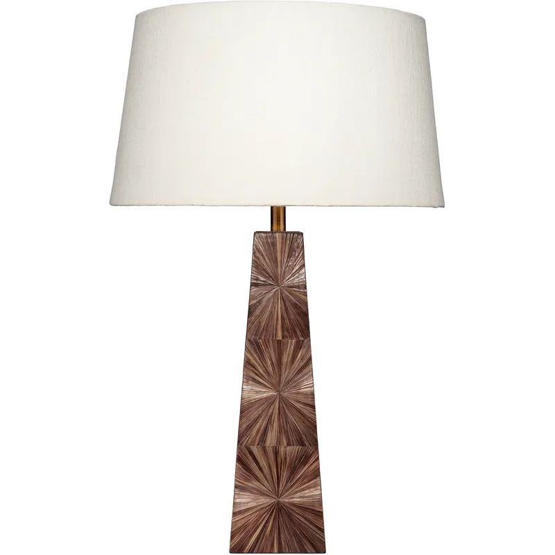 Palm 30 inch 150 watt Brown Dyed Straw Table Lamp Portable Light