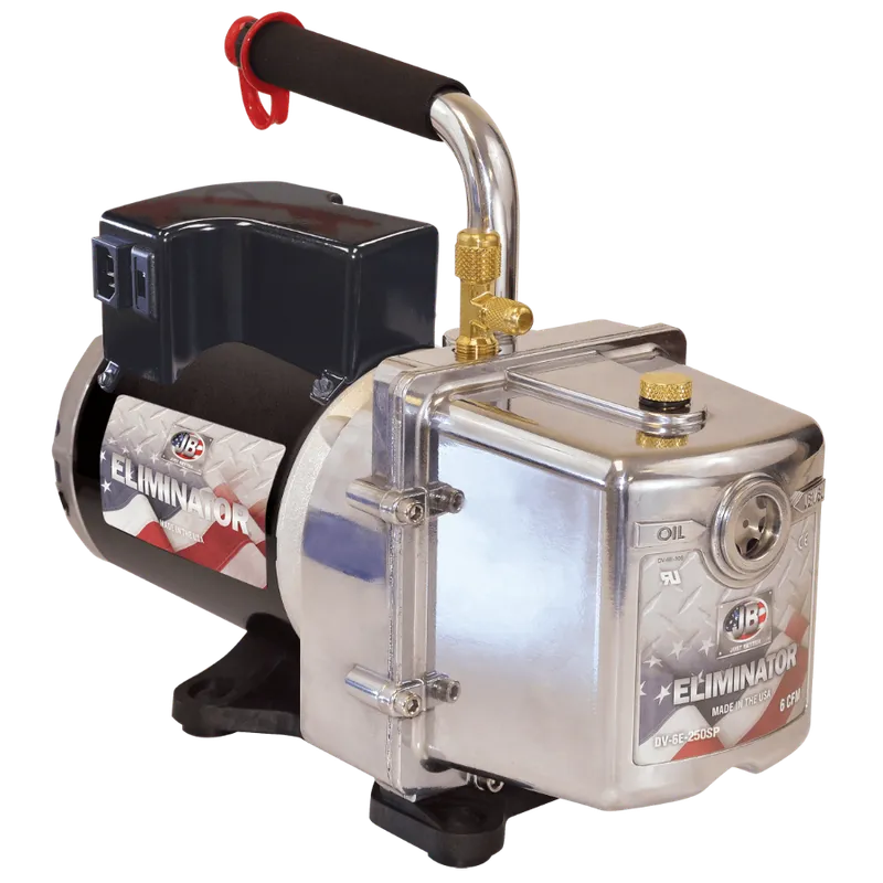 JB Industries DV-6EN-250SP Vacuum Pump 6 CFM 2-Stage Dual Voltage 115-230V 25 Microns Spark Proof ELIMINATOR